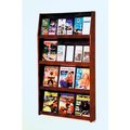 Wooden Mallet 12 Magazine/24 Brochure Wall Display - Mahogany LD49-24MH